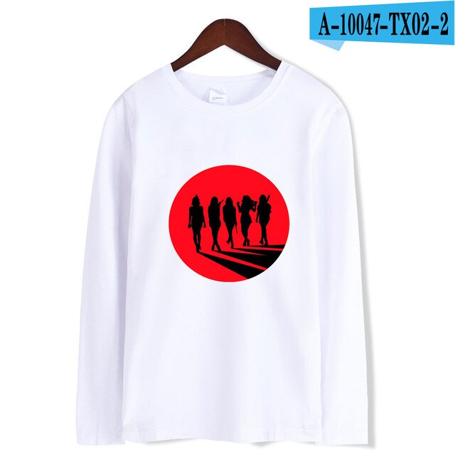 Red Velvet Kpop Fashion Printed Long Sleeve T-shirts Women/Men Trendy Streetwear T-shirts 2021 Casual Fans Tee Shirts Plus Size