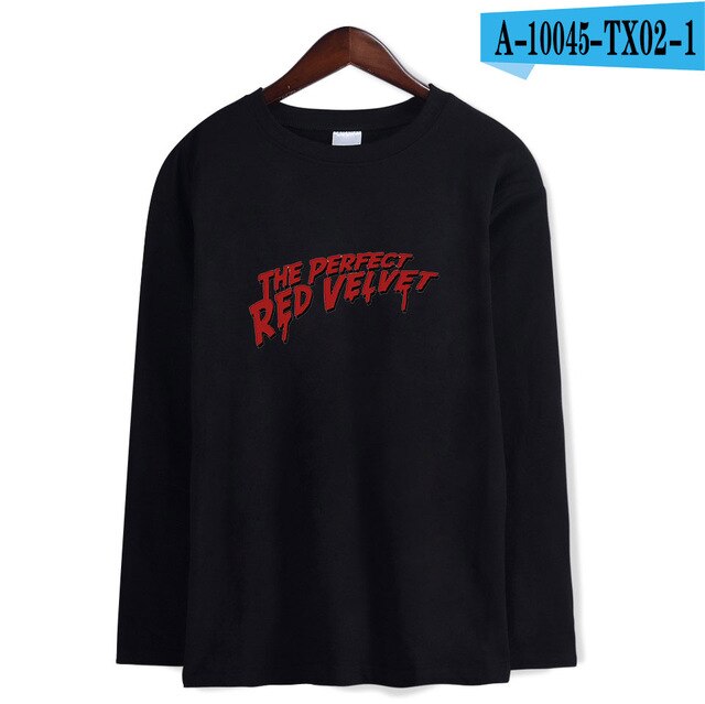 Red Velvet Kpop Fashion Printed Long Sleeve T-shirts Women/Men Trendy Streetwear T-shirts 2021 Casual Fans Tee Shirts Plus Size