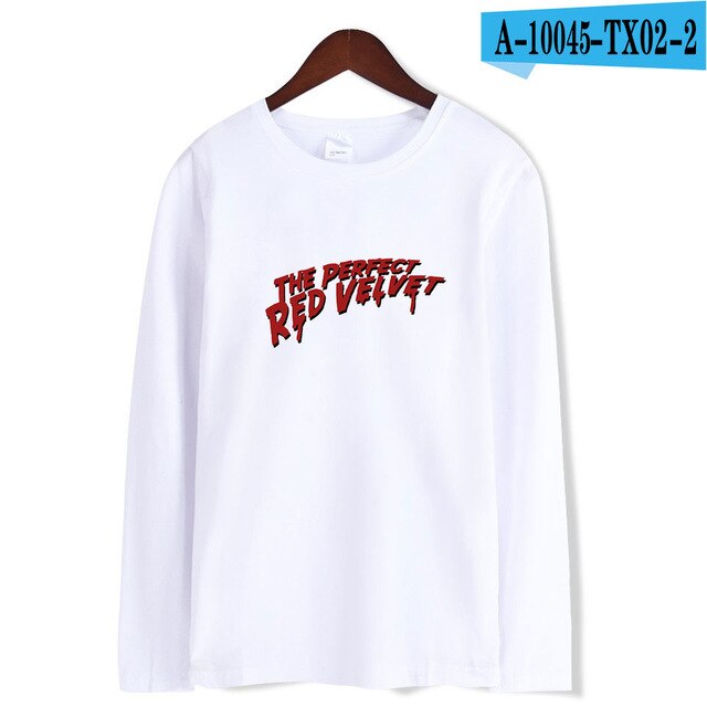 Red Velvet Kpop Fashion Printed Long Sleeve T-shirts Women/Men Trendy Streetwear T-shirts 2021 Casual Fans Tee Shirts Plus Size