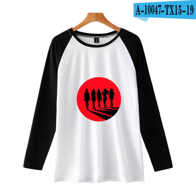 Red Velvet Kpop Fashion Printed Raglan T-shirts Women/Men Long Sleeve Trendy Tshirts 2021 Hot Sale Casual Fans Tee Shirts