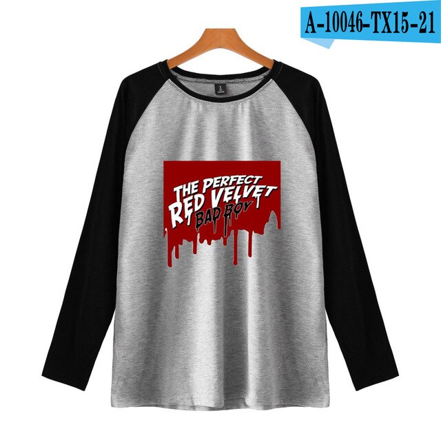 Red Velvet Kpop Fashion Printed Raglan T-shirts Women/Men Long Sleeve Trendy Tshirts 2021 Hot Sale Casual Fans Tee Shirts
