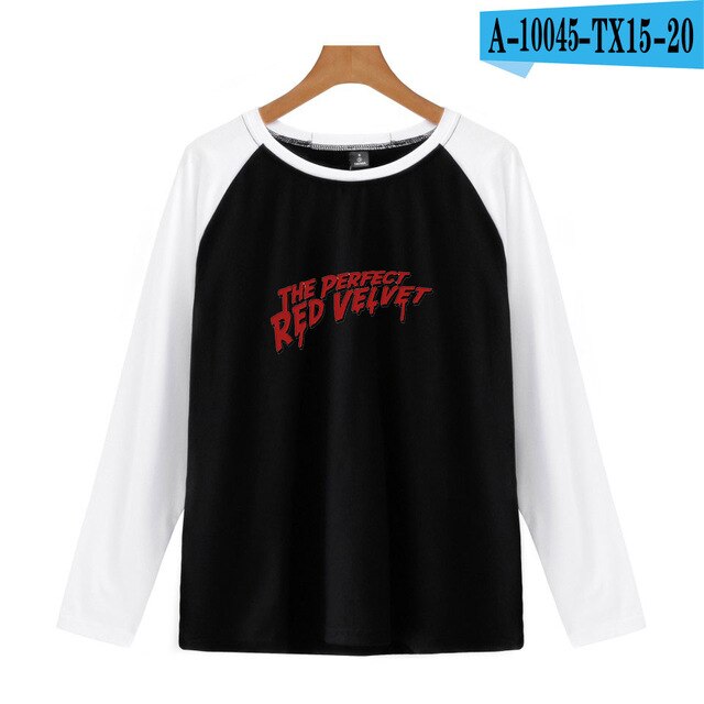 Red Velvet Kpop Fashion Printed Raglan T-shirts Women/Men Long Sleeve Trendy Tshirts 2021 Hot Sale Casual Fans Tee Shirts