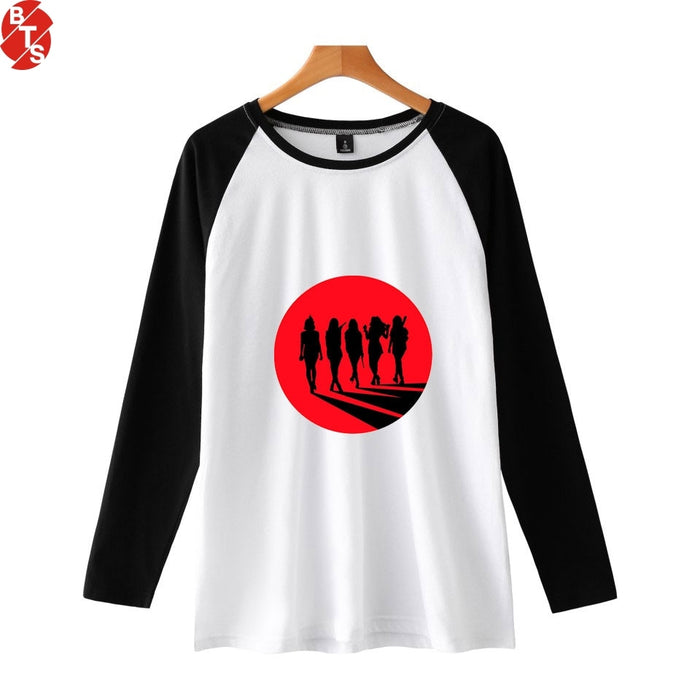 Red Velvet Kpop Fashion Printed Raglan T-shirts Women/Men Long Sleeve Trendy Tshirts 2021 Hot Sale Casual Fans Tee Shirts