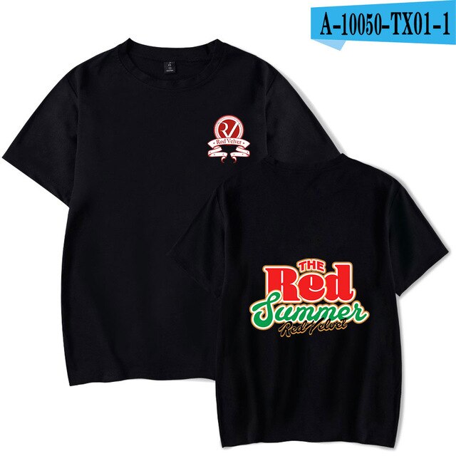 Red Velvet Kpop Fashion Printed Summer T-shirts Women/Men Short Sleeve Trendy Streetwear T-shirt 2021 Casual Fans Tee Shirts