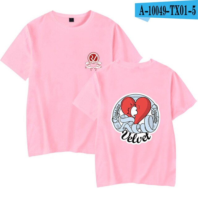 Red Velvet Kpop Fashion Printed Summer T-shirts Women/Men Short Sleeve Trendy Streetwear T-shirt 2021 Casual Fans Tee Shirts