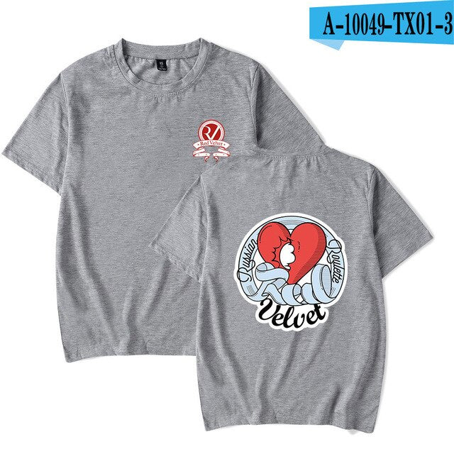 Red Velvet Kpop Fashion Printed Summer T-shirts Women/Men Short Sleeve Trendy Streetwear T-shirt 2021 Casual Fans Tee Shirts