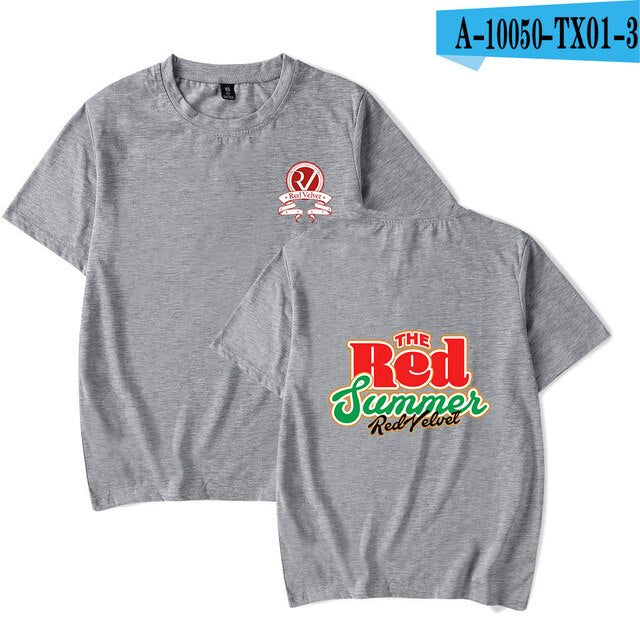 Red Velvet Kpop Fashion Printed Summer T-shirts Women/Men Short Sleeve Trendy Streetwear T-shirt 2021 Casual Fans Tee Shirts