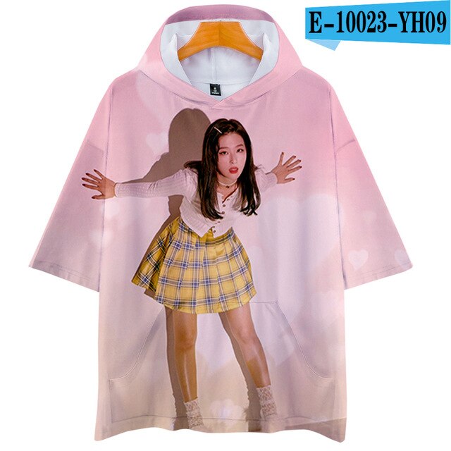 Red Velvet Kpop Men Women Hooded Tshirt Summer New Fashion Short Sleeve Male T-shirt Casual Tops 3D Print Clothes Funny Tee