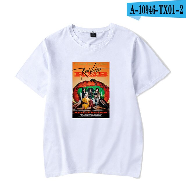 Red Velvet Summer T-shirt RBB Album Oversize Kpop Women/men Korean Girls Team Casual Highstreet Oversize T-shirt