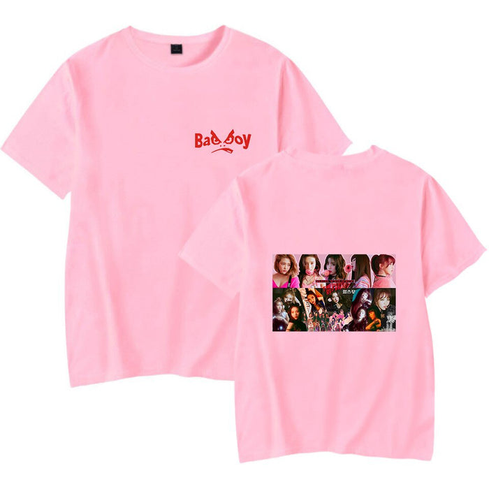 Red Velvet Summer T-shirt RBB Album Oversize Kpop Women/men Korean Girls Team Casual Highstreet Oversize T-shirt