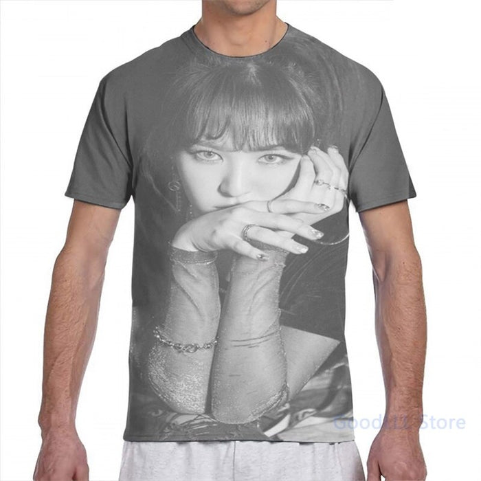 Red Velvet K-pop men T-Shirt women all over print fashion girl t shirt boy tops tees Short Sleeve Tshirts