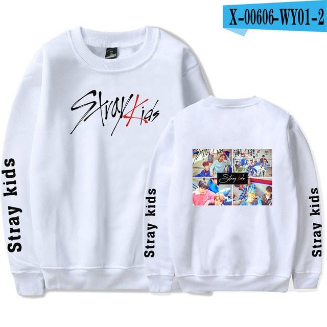 SHEIN Stray kids Sweatshirt O-neck Popular Casual Pullovers Round Collar New Streetwear Unisex Sweatshirt