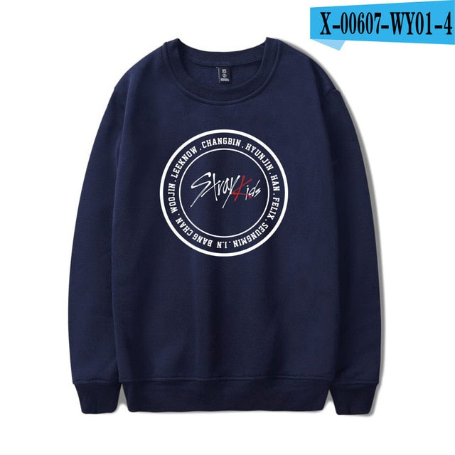SHEIN Stray kids Sweatshirt O-neck Popular Casual Pullovers Round Collar New Streetwear Unisex Sweatshirt