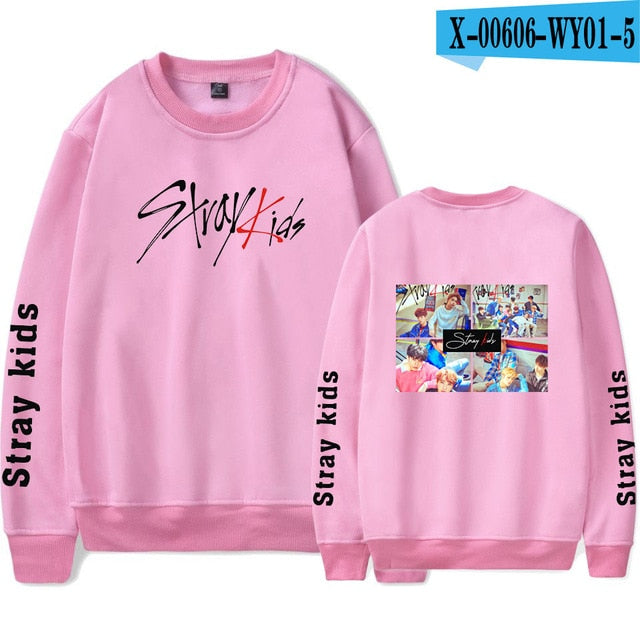 SHEIN Stray kids Sweatshirt O-neck Popular Casual Pullovers Round Collar New Streetwear Unisex Sweatshirt