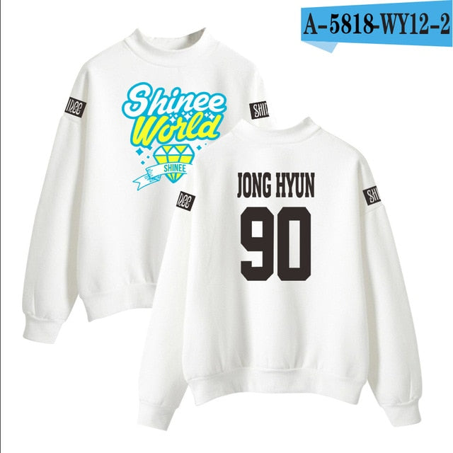 SHINee Kpop Turtlenecks Hoodies Sweatshirts Women/Men Korean Style