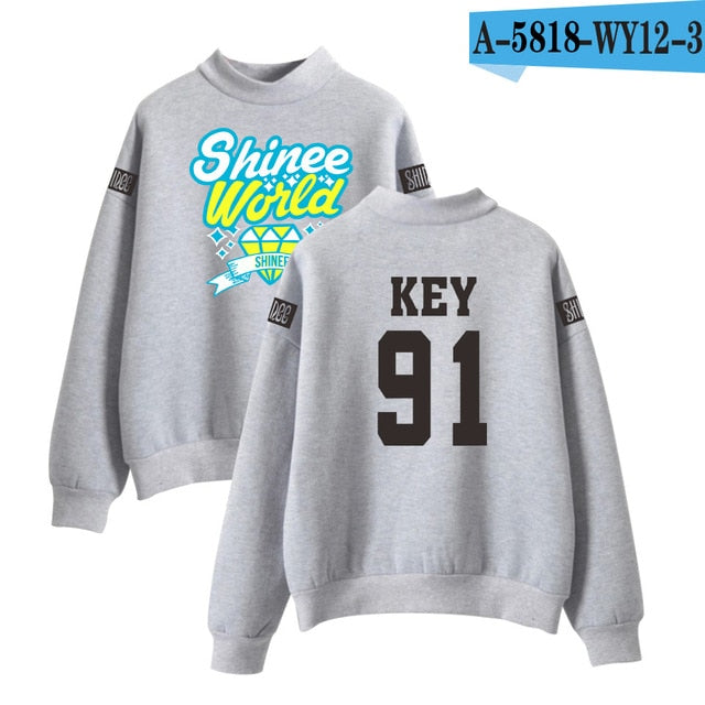 SHINee Kpop Turtlenecks Hoodies Sweatshirts Women/Men Korean Style
