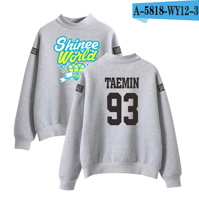 SHINee Kpop Turtlenecks Hoodies Sweatshirts Women/Men Korean Style