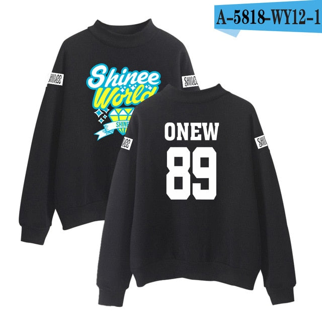 SHINee Kpop Turtlenecks Hoodies Sweatshirts Women/Men Korean Style