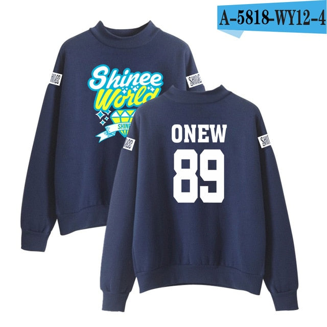 SHINee Kpop Turtlenecks Hoodies Sweatshirts Women/Men Korean Style