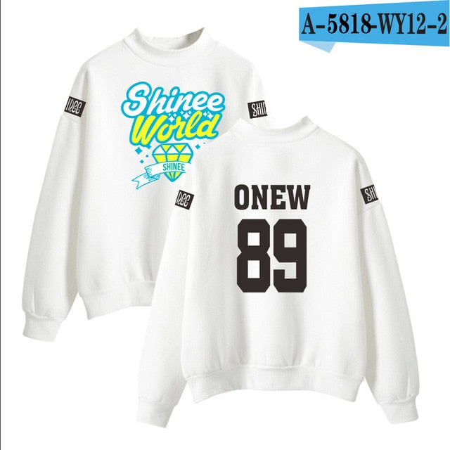 SHINee Kpop Turtlenecks Hoodies Sweatshirts Women/Men Korean Style