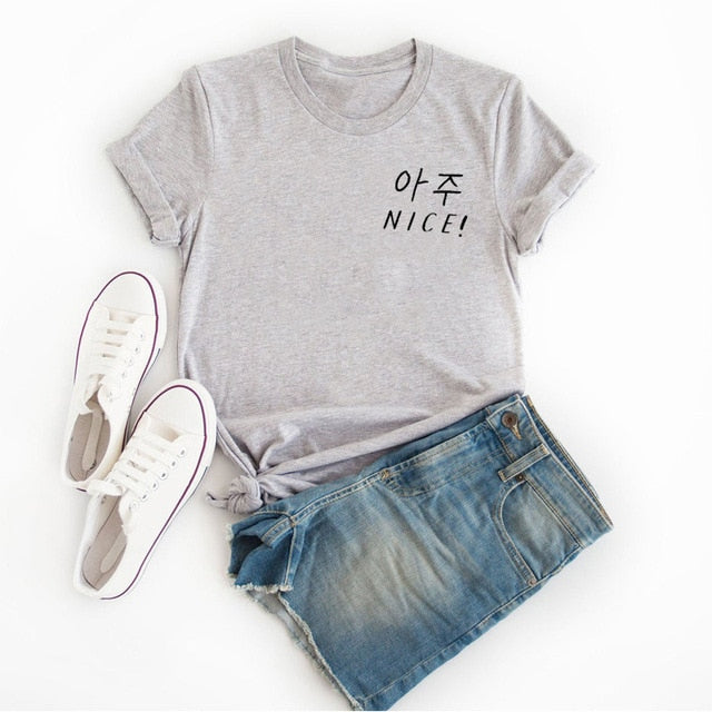 Seventeen Kpop Aju Nice T-shirts Women Summer Cotton Short Sleeve
