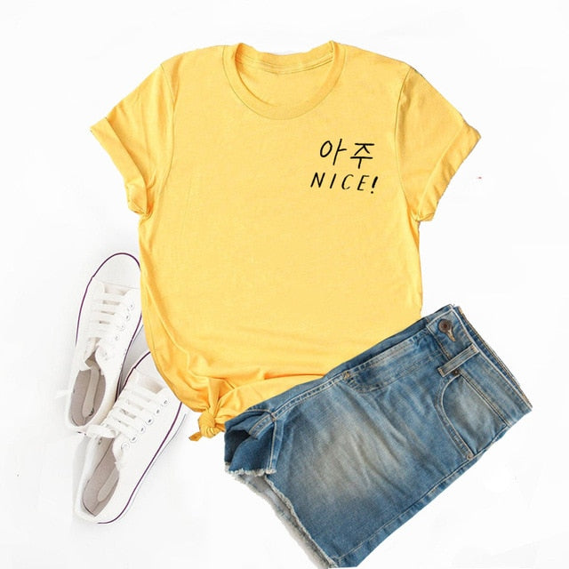 Seventeen Kpop Aju Nice T-shirts Women Summer Cotton Short Sleeve