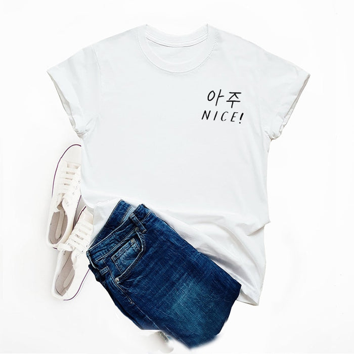 Seventeen Kpop Aju Nice T-shirts Women Summer Cotton Short Sleeve