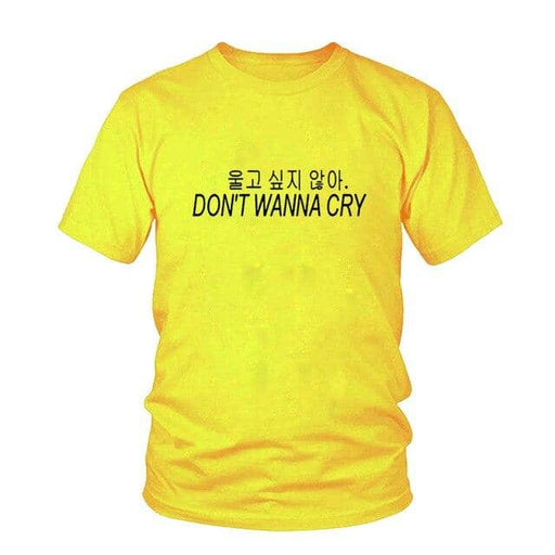 Kpop Newest Seventeen Kpop korea Don't Wanna Cry TShirt streetwear fashion unisex letter print tee tops woman/man clothing Female T-shirts that you'll fall in love with. At an affordable price at KPOPSHOP, We sell a variety of Seventeen Kpop korea Don't Wanna Cry TShirt streetwear fashion unisex letter print tee tops woman/man clothing Female T-shirts with Free Shipping.