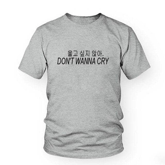 Kpop Newest Seventeen Kpop korea Don't Wanna Cry TShirt streetwear fashion unisex letter print tee tops woman/man clothing Female T-shirts that you'll fall in love with. At an affordable price at KPOPSHOP, We sell a variety of Seventeen Kpop korea Don't Wanna Cry TShirt streetwear fashion unisex letter print tee tops woman/man clothing Female T-shirts with Free Shipping.