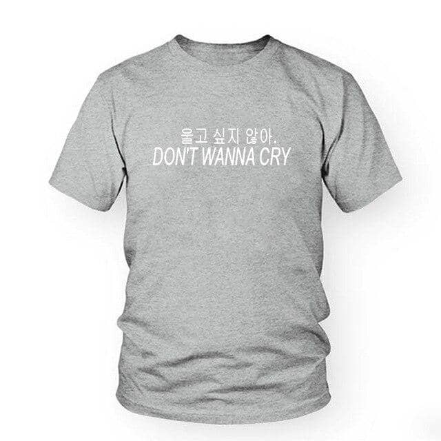Kpop Newest Seventeen Kpop korea Don't Wanna Cry TShirt streetwear fashion unisex letter print tee tops woman/man clothing Female T-shirts that you'll fall in love with. At an affordable price at KPOPSHOP, We sell a variety of Seventeen Kpop korea Don't Wanna Cry TShirt streetwear fashion unisex letter print tee tops woman/man clothing Female T-shirts with Free Shipping.
