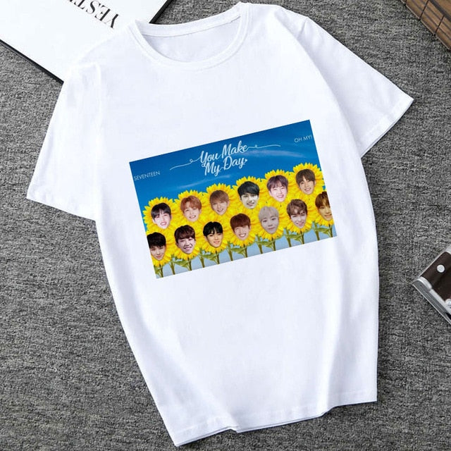 Seventeen T-Shirt 95s Aesthetics Print Casual Short Sleeve Streetwear Women Top