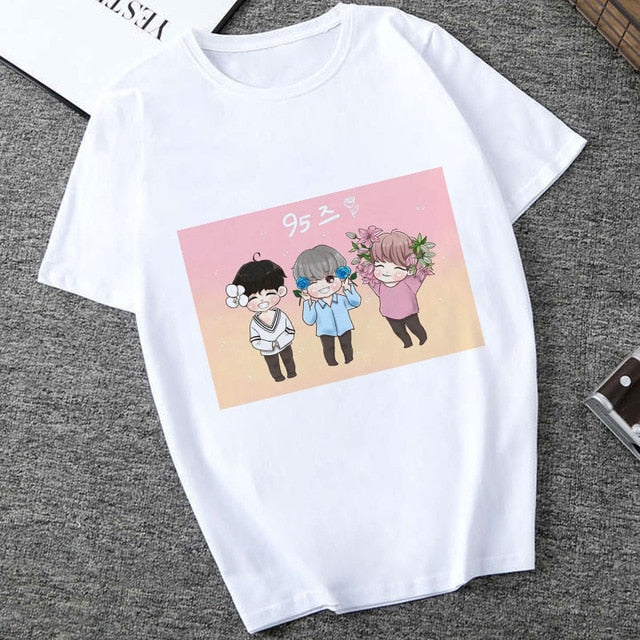Seventeen T-Shirt 95s Aesthetics Print Casual Short Sleeve Streetwear Women Top