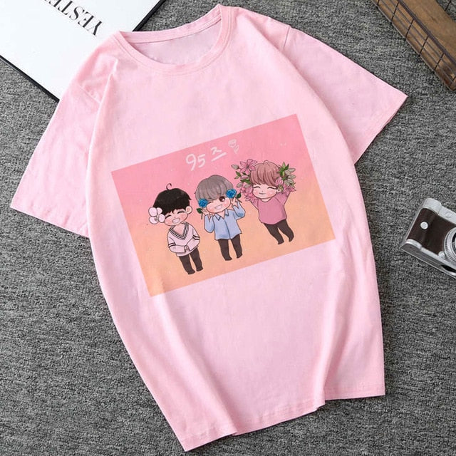 Seventeen T-Shirt 95s Aesthetics Print Casual Short Sleeve Streetwear Women Top