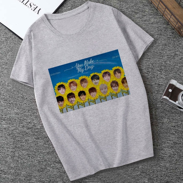 Seventeen T-Shirt 95s Aesthetics Print Casual Short Sleeve Streetwear Women Top