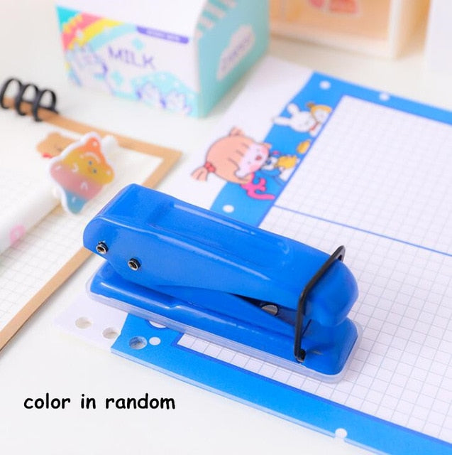 Kawaii 80 Sheet 3 Holes PU Cover Mini Loose-leaf Journal Notebook Diary Agenda Notepad School Stationery