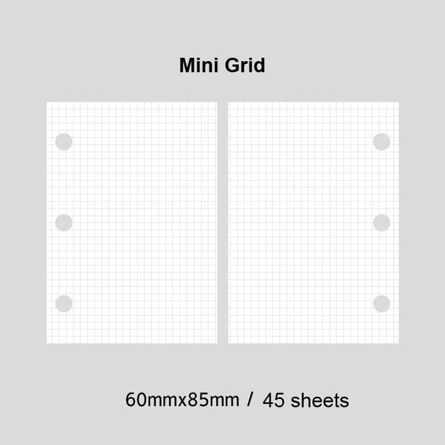 Kawaii 80 Sheet 3 Holes PU Cover Mini Loose-leaf Journal Notebook Diary Agenda Notepad School Stationery
