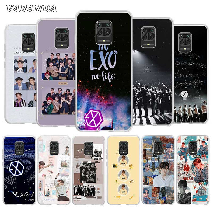 EXO Silicone Phone Case For Xiaomi Redmi 9 9A 9C 8 8A 7 7A Note 9 9S 8 8T 9 Pro 7 Soft Back Cover Coque Kpop EXO Lucky One
