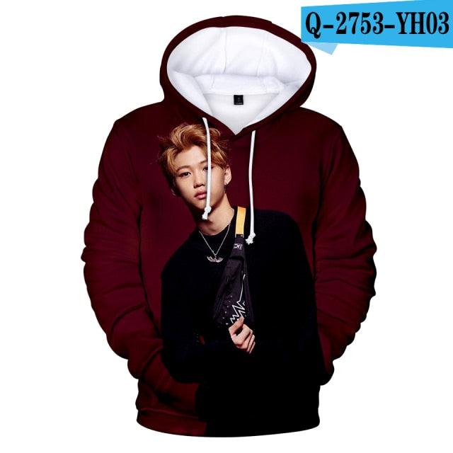 Stray Kids 3D Hoodies Men Women 2019 New Fashion Autumn High Quality Design Hip Hop Hoodie Korean Band Stray Kids Sweatshirts