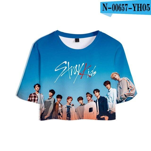 Kpop Newest Stray Kids 3D Printed Women Crop Tops Kpop Fashion Summer Short Sleeve T-shirts 2019 Hot Sale Casual Girls Sexy Tee Shirts that you'll fall in love with. At an affordable price at KPOPSHOP, We sell a variety of Stray Kids 3D Printed Women Crop Tops Kpop Fashion Summer Short Sleeve T-shirts 2019 Hot Sale Casual Girls Sexy Tee Shirts with Free Shipping.