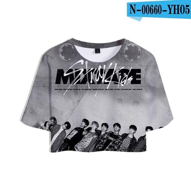 Kpop Newest Stray Kids 3D Printed Women Crop Tops Kpop Fashion Summer Short Sleeve T-shirts 2019 Hot Sale Casual Girls Sexy Tee Shirts that you'll fall in love with. At an affordable price at KPOPSHOP, We sell a variety of Stray Kids 3D Printed Women Crop Tops Kpop Fashion Summer Short Sleeve T-shirts 2019 Hot Sale Casual Girls Sexy Tee Shirts with Free Shipping.