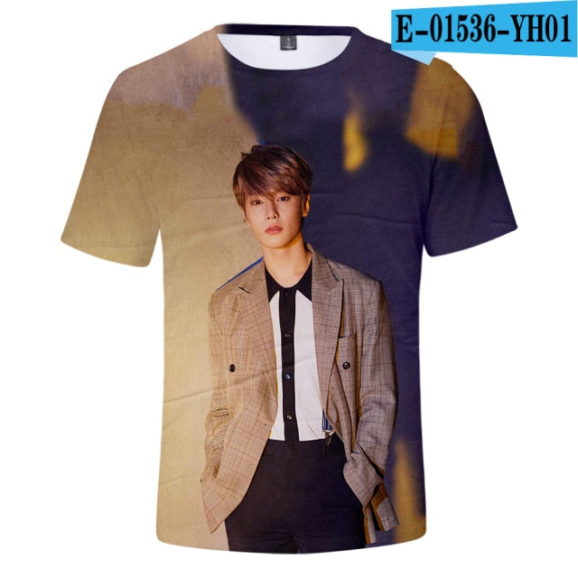 Stray Kids 3d T Shirt Women/men Kpop Album Yellow Wood StrayKids T-shirt Summer Hip Hop Casual T Shirts