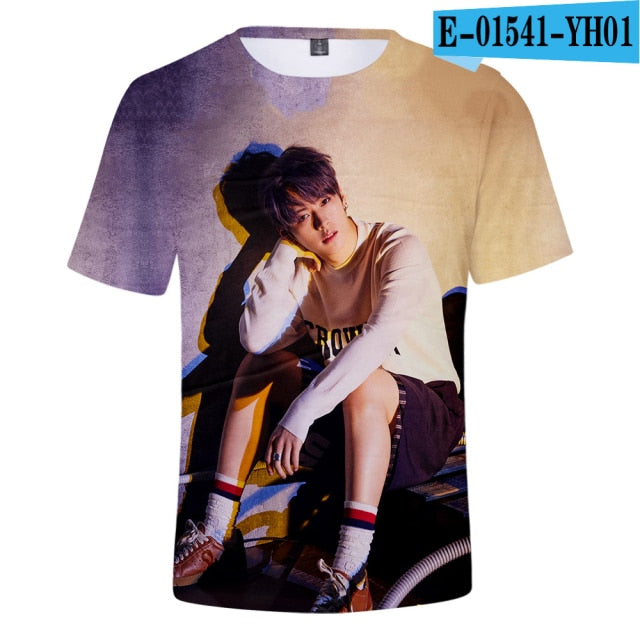 Stray Kids 3d T Shirt Women/men Kpop Album Yellow Wood StrayKids T-shirt Summer Hip Hop Casual T Shirts