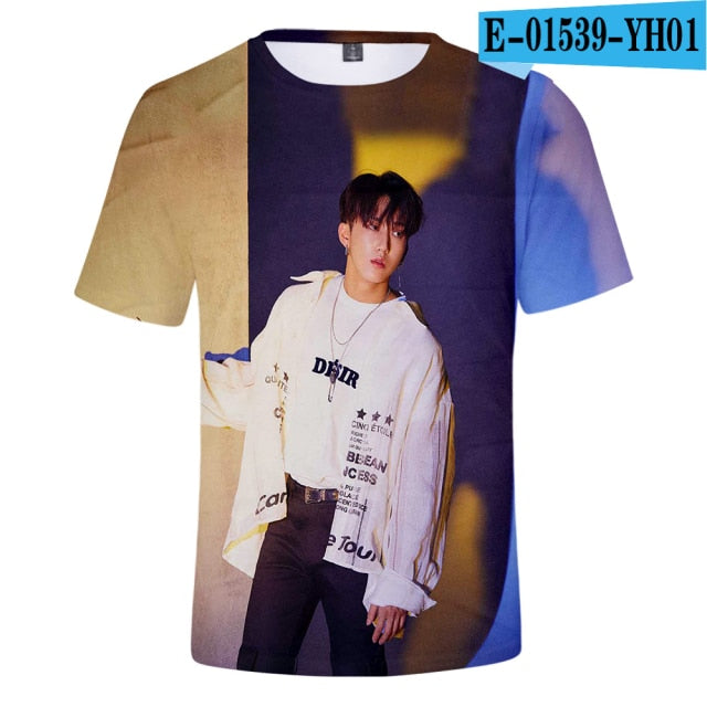 Stray Kids 3d T Shirt Women/men Kpop Album Yellow Wood StrayKids T-shirt Summer Hip Hop Casual T Shirts