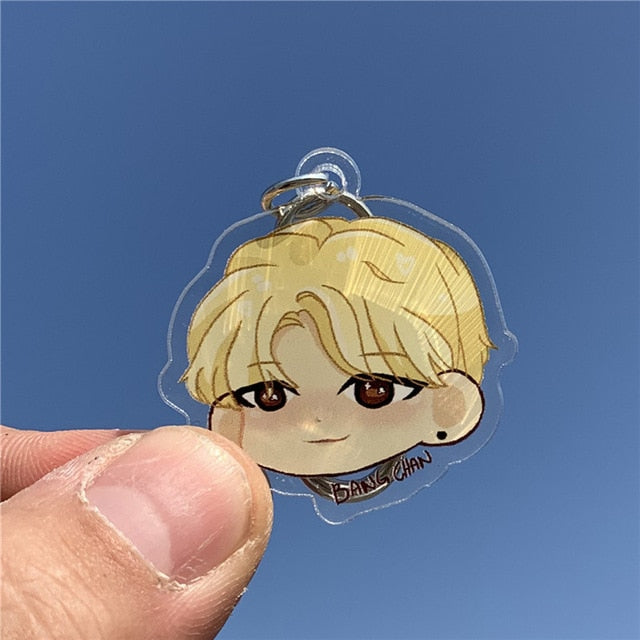 Stray Kids Cartoon Acrylic Keychain STAY Bag Pendant Key Ring Popular SKZ Q Version Character Creative Decoration Accessories