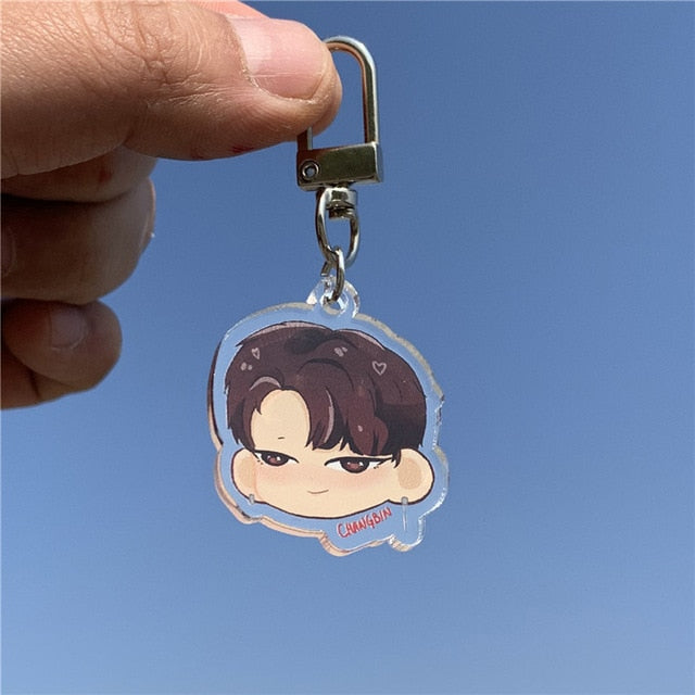 Stray Kids Cartoon Acrylic Keychain STAY Bag Pendant Key Ring Popular SKZ Q Version Character Creative Decoration Accessories