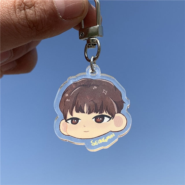 Stray Kids Cartoon Acrylic Keychain STAY Bag Pendant Key Ring Popular SKZ Q Version Character Creative Decoration Accessories