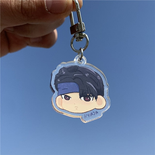 Stray Kids Cartoon Acrylic Keychain STAY Bag Pendant Key Ring Popular SKZ Q Version Character Creative Decoration Accessories