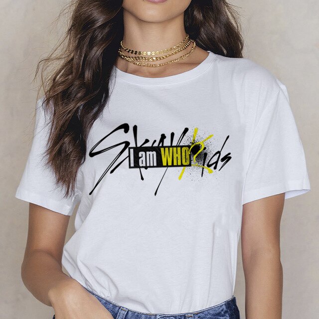 Stray Kids Kpop Casual Short Sleeve T Shirt Women Fashion MIROH T-shirt K Pop Fan T-shirt 90s Korean Tops Female