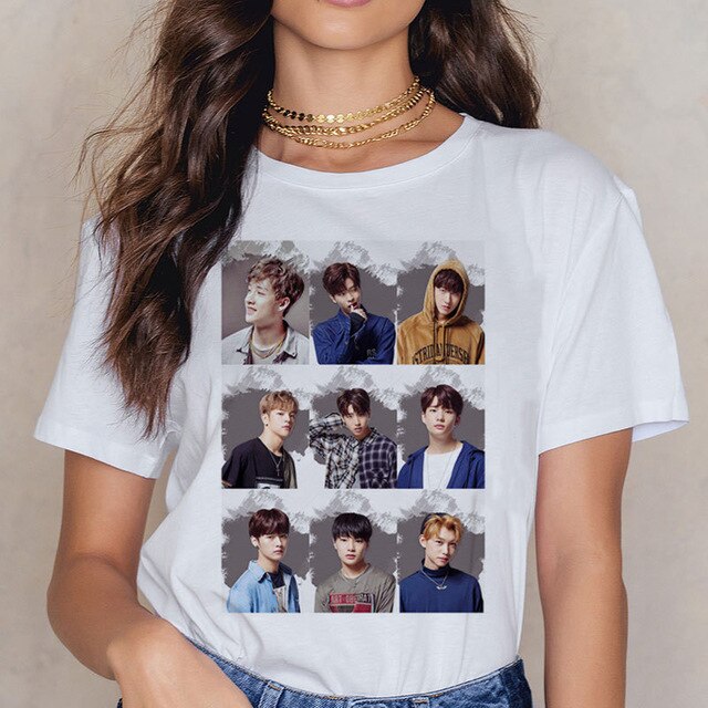 Stray Kids Kpop Casual Short Sleeve T Shirt Women Fashion MIROH T-shirt K Pop Fan T-shirt 90s Korean Tops Female