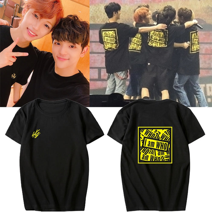 Stray Kids I am Who Korean shirt women men Summer Print T-shirts Cotton Short Sleeve Top T-shirts